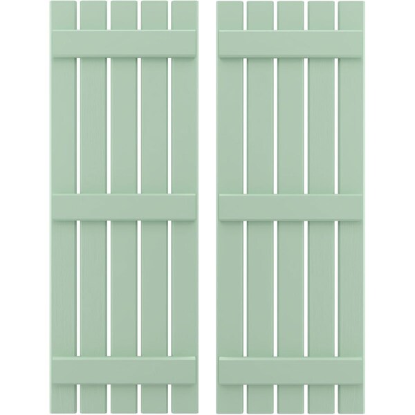 Ekena Millwork Americraft 5-Board, 3 Batten Exterior Real Wood Spaced Board-n-Batten Shutters, ARW401SB519X82SGH, PR ARW401SB519X82SGH - main